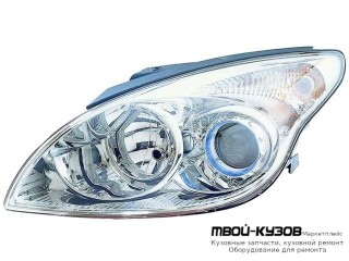 ФАРА ЛЕВАЯ СТОРОНА ПОД КОРРЕКТОР (DEPO) ВНУТРИ ХРОМ для Hyundai I30 (2007-2011)