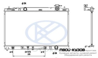 РАДИАТОР ОХЛАЖДЕНИЯ AT 2.4 (KOYO) для Toyota CAMRY V40 (01.2006-)