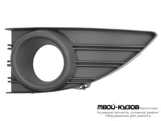 РЕШЕТКА БАМПЕРА ПЕРЕДНИЙ ЛЕВАЯ СТОРОНА С ОТВЕРСТИЯМИ ПОД ПРОТИВОТУМАННЫЕ ФАРЫ С ЧЁРНЫЙ (ТАЙВАНЬ) для Renault FLUENCE (2010-)