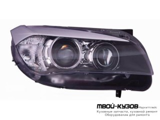 ФАРА ЛЕВАЯ + ПРАВАЯ (КОМПЛЕКТ) ТЮНИНГ ЛИНЗОВАННАЯ С ДИОД ВНУТРИ (DEPO) ЧЁРНЫЙ для BMW E84 X1 (2009-)