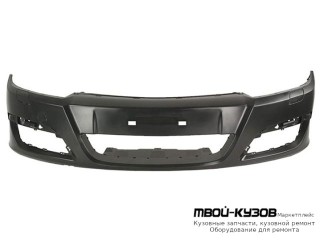 БАМПЕР ПЕРЕДНИЙ С ОТВЕРСТИЯМИ ПОД ОМЫВАТЕЛЬ ФАР (5 дв) ГРУНТ для Opel ASTRA H (06.2004-)