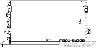 CAMRY {LX ES300} КОНДЕНСАТОР КОНДИЦИОНЕРА (R12) для Lexus ES300 (1997-1999)