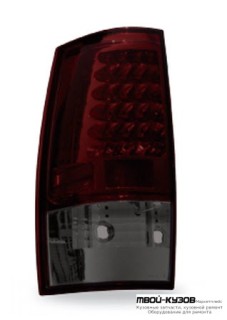 ФОНАРЬ ЗАДНИЙ ВНЕШНИЙ ЛЕВАЯ + ПРАВАЯ (КОМПЛЕКТ) ТЮНИНГ С ДИОД ТОНИР (JUNYAN) ВНУТРИ КРАСНЫЙ-XРОМ для Chevrolet YUKON / SUBURBAN / TAHOE / AVALANCHE (2007-2011)