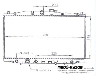 РАДИАТОР ОХЛАЖДЕНИЯ AT 2 для Honda ACCORD CL / CM (02.2003-) ЕВРОПА