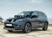 R.4122.002 - ЗАЩИТА ПЕРЕДНЕГО БАМПЕРА d57 + d42 (RIVAL) Nissan X-Trail T32 (2015-2018)