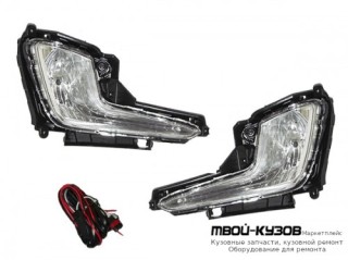 ФАРА ПРОТИВОТУМАННАЯ ЛЕВАЯ + ПРАВАЯ (КОМПЛЕКТ) С ПРОВОДК И КНОПКОЙ для KIA RIO (2011-2017)