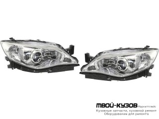 ФАРА ЛЕВАЯ + ПРАВАЯ (КОМПЛЕКТ) ТЮНИНГ (DEVIL EYES) ЛИНЗОВАННАЯ (SONAR) ВНУТРИ ХРОМ для Subaru IMPREZA (2007-)