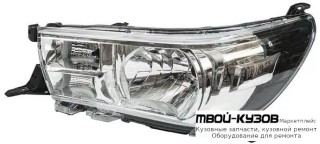 ФАРА ЛЕВАЯ СТОРОНА ПОД КОРРЕКТОР (DEPO) для Toyota HILUX (2015-)