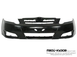 БАМПЕР ПЕРЕДНИЙ (ХЭТЧБЭК) ЧЁРНЫЙ для Toyota COROLLA DE120 / ZE120 (2002-) ХЭТЧБЭК