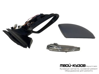 ЗЕРКАЛО ПРАВАЯ СТОРОНА ЭЛЕКТР С ПОДОГРЕВОМ АВТОСКЛАДЫВ ПОДСВЕТ ПАМЯТЬЮ СИГНАЛ СЛЕПЫХ ЗОН УКАЗАТЕЛЬ ПОВОРОТА (ASPHERICAL) (ТАЙВАНЬ) для Mercedes W205 (2014-)