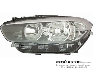 ФАРА ЛЕВАЯ СТОРОНА С КОРРЕКТОР , ДИОД , ВНУТРИ ЧЁРНЫЙ (DEPO) для BMW F20 / F21 1 series (2011-)