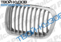E46 0498-02 РЕШЕТКА В КАПОТЕ R  ХРОМ/ЧЕРНАЯ