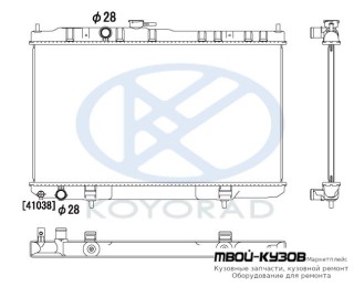 РАДИАТОР ОХЛАЖДЕНИЯ MT (KOYO) для Nissan ALMERA CLASSIC (01.2006-)