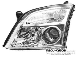 ФАРА ЛЕВАЯ СТОРОНА ПОД КОРРЕКТОР ВНУТРИ (DEPO) ХРОМ для Opel VECTRA С (04.2002-) SIGNUM (2003-)