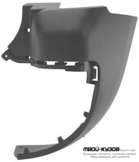 БОКОВИНА БАМПЕРА ЗАДНИЙ ПРАВАЯ СТОРОНА П/ ДВОЙН ДВЕРЬ КОРОТК (ТАЙВАНЬ) для Peugeot PARTNER (2008-2015)