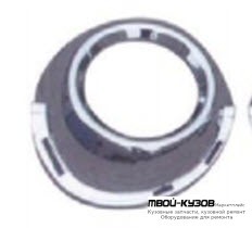 РЕШЕТКА БАМПЕРА ПЕРЕДНИЙ ЛЕВАЯ СТОРОНА С ОТВЕРСТИЯМИ ПОД ПРОТИВОТУМАННЫЕ ФАРЫ ХРОМ (КИТАЙ) для Peugeot 307 (2005-)