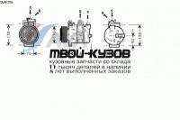 OLAK356 - КОМПРЕССОР КОНДИЦИОНЕРА (ТАЙВАНЬ) Opel Astra G (1998-2005)
