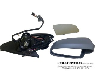 ЗЕРКАЛО ПРАВАЯ СТОРОНА (3 ДВ) ЭЛЕКТР С ПОДОГРЕВОМ , АВТОСКЛАДЫВ (CONVEX) (ТАЙВАНЬ) для Audi A3 (09.2003 - 09.2005-)