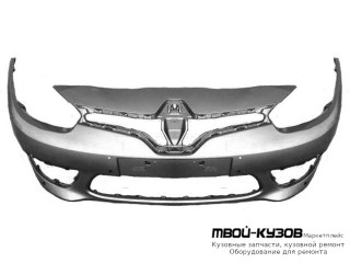 БАМПЕР ПЕРЕДНИЙ С ОТВЕРСТИЯМИ ПОД ПРОТИВОТУМАННЫЕ ФАРЫ (ТАЙВАНЬ) для Renault FLUENCE (2010-)