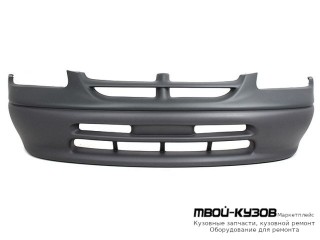БАМПЕР ПЕРЕДНИЙ БЕЗ ОТВЕРСТИЙ ПОД ПРОТИВОТУМАННЫЕ ФАРЫ НИЗ СЕРЫЙ (ТАЙВАНЬ) для Plymouth VOYAGER / DODGE CARAVAN (1996-2000)