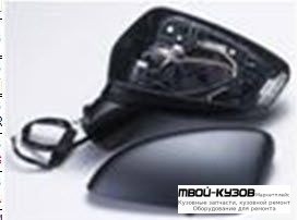 ЗЕРКАЛО ЛЕВАЯ СТОРОНА ЭЛЕКТР С ПОДОГРЕВОМ АВТОСКЛАДЫВ , ДИОД УКАЗАТЕЛЬ ПОВОРОТА 8 КОНТ (ASPHERICAL) ГРУНТ (ТАЙВАНЬ) для Mazda 3 (2013-)