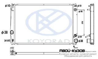 РАДИАТОР ОХЛАЖДЕНИЯ 2.4 , 3.5 AT (KOYO) для Toyota RAV4 (2006-), Toyota RAV4 (2013-)