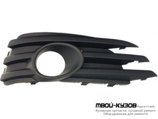 РЕШЕТКА БАМПЕРА ПЕРЕДНИЙ ПРАВАЯ СТОРОНА С ОТВЕРСТИЯМИ ПОД ПРОТИВОТУМАННЫЕ ФАРЫ (ТАЙВАНЬ) для Opel VECTRA С (04.2002-) SIGNUM (2003-)