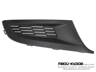 РЕШЕТКА БАМПЕРА ПЕРЕДНИЙ ПРАВАЯ СТОРОНА БЕЗ ОТВЕРСТИЙ ПОД ПРОТИВОТУМАННЫЕ ФАРЫ (ХЭТЧБЭК) (ТАЙВАНЬ) для Volkswagen POLO (09.2010 - 2020)