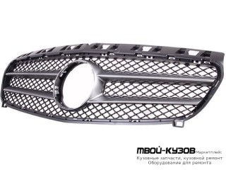 РЕШЕТКА РАДИАТОРА ЧЁРНЫЙ , С СЕРЫЙЕБРИСТ СЕРЫЙ. МОЛДИНГ (ТАЙВАНЬ) для Mercedes W176 A-CLASS (2012-)