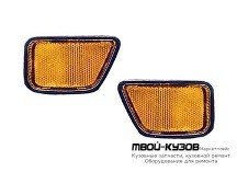 ФОНАРЬ-КАТАФОТ ЛЕВАЯ + ПРАВАЯ (КОМПЛЕКТ) В ЗАДНИЙ БАМПЕР (USA) ХРУСТАЛ (ТАЙВАНЬ) для Honda CRV (1996-2002)