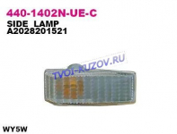 ПОВТОРИТЕЛЬ ПОВОРОТА НА КРЫЛЕ белый Л=ПР  - для MERCEDES W124 E124