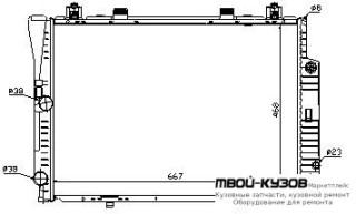 РАДИАТОР ОХЛАЖДЕНИЯ (см.каталог) для Mercedes W140 SEDAN (05.1993 - 10.1998)