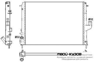 РАДИАТОР ОХЛАЖДЕНИЯ (см.каталог) для Renault DUSTER (2010-), Nissan ALMERA G15 (2013-)
