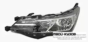 ФАРА ЛЕВАЯ СТОРОНА С КОРРЕКТОР , ДИОД (DEPO) для Toyota COROLLA E180 (2013-)