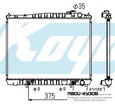 РАДИАТОР ОХЛАЖДЕНИЯ AT 3.3 (KOYO) для Nissan PATFINDER R50 USA (1996-1999) (1999-2004) TERRANO (10.1997 - 1999)