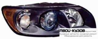 ФАРА ПРАВАЯ СТОРОНА (КСЕНОН) С КОРРЕКТОР ВНУТРИ (DEPO) ЧЁРНЫЙ для Volvo S40 (2004-)