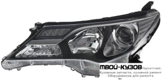 ФАРА ЛЕВАЯ СТОРОНА БЕЗ ДИОД ПОД КОРРЕКТОР (КИТАЙ) для Toyota RAV4 (2013-)