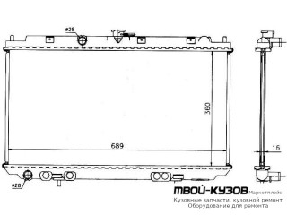 РАДИАТОР ОХЛАЖДЕНИЯ MT (см.каталог) для Nissan ALMERA N16E (2002-), Nissan PRIMERA P12 (2002-)