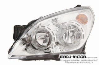 ФАРА ЛЕВАЯ СТОРОНА С КОРРЕКТОР ВНУТРИ (DEPO) ХРОМ для Opel ASTRA H (06.2004-)