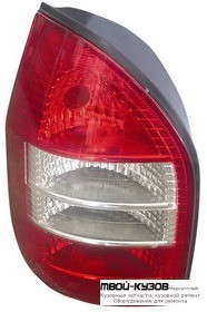 ФОНАРЬ ЗАДНИЙ ВНЕШНИЙ ЛЕВАЯ + ПРАВАЯ (КОМПЛЕКТ) С ДИОД ГАБАРИТ ПРОЗРАЧНЫЙ ХРУСТАЛ (DEPO) КРАСНЫЙ-БЕЛ для Opel ZAFIRA (04.1999 - 06.2004)