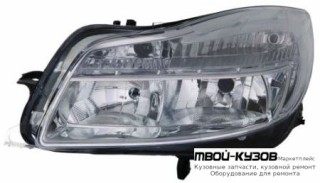 ФАРА ЛЕВАЯ СТОРОНА С КОРРЕКТОР ВНУТРИ (DEPO) ХРОМ для Opel INSIGNIA (2008-)