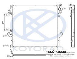 РАДИАТОР ОХЛАЖДЕНИЯ AT 4 (KOYO) для Toyota LANDCRUISER PRADO 120 (09.2002-)