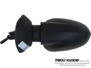 ЗЕРКАЛО ЛЕВАЯ СТОРОНА МЕХАН ЧЁРНЫЙ (convex) (КИТАЙ) для Renault LOGAN (2005-2014)