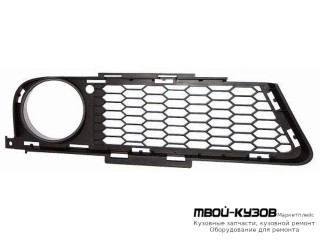 РЕШЕТКА БАМПЕРА ПЕРЕДНИЙ ПРАВАЯ СТОРОНА С ОТВЕРСТИЯМИ ПОД ПРОТИВОТУМАННЫЕ ФАРЫ (DEPO) для BMW E90 СЕДАН / E91 УНИВЕРСАЛ (3 SERIES) (2004-)