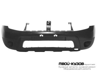 БАМПЕР ПЕРЕДНИЙ БЕЗ ОТВЕРСТИЙ ПОД ПРОТИВОТУМАННЫЕ ФАРЫ ЧЁРНЫЙ (АРГЕНТИНА) для Renault DUSTER (2010-)