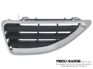 РЕШЕТКА РАДИАТОРА ЛЕВАЯ СТОРОНА ХРОМ-ЧЁРНЫЙ (ТАЙВАНЬ) для Renault MEGANE (07.1999 - 02.2003)