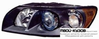 ФАРА ЛЕВАЯ СТОРОНА (КСЕНОН) С КОРРЕКТОР ВНУТРИ (DEPO) ЧЁРНЫЙ для Volvo S40 (2004-)