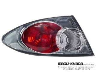 ФОНАРЬ ЗАДНИЙ ВНЕШНИЙ ЛЕВАЯ СТОРОНА (СЕДАН) (ХЭТЧБЭК) ВНУТРИ (DEPO) ЧЁРНЫЙ для Mazda 6 (2002-2007)