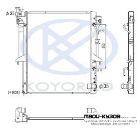 РАДИАТОР ОХЛАЖДЕНИЯ 2.5 (дизель) AT , MT (KOYO) для Mitsubishi L200 (2005-)