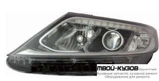 ФАРА ЛЕВАЯ СТОРОНА ЛИНЗОВАННАЯ , ДИОД , ВНУТРИ ЧЁРНЫЙ (DEPO) для KIA SORENTO (2013-)